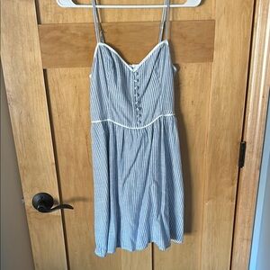 Blue and White Striped Sundress